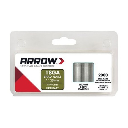 Arrow Fastener 2000PK 1 BRN Brad Nail BN1816BCS